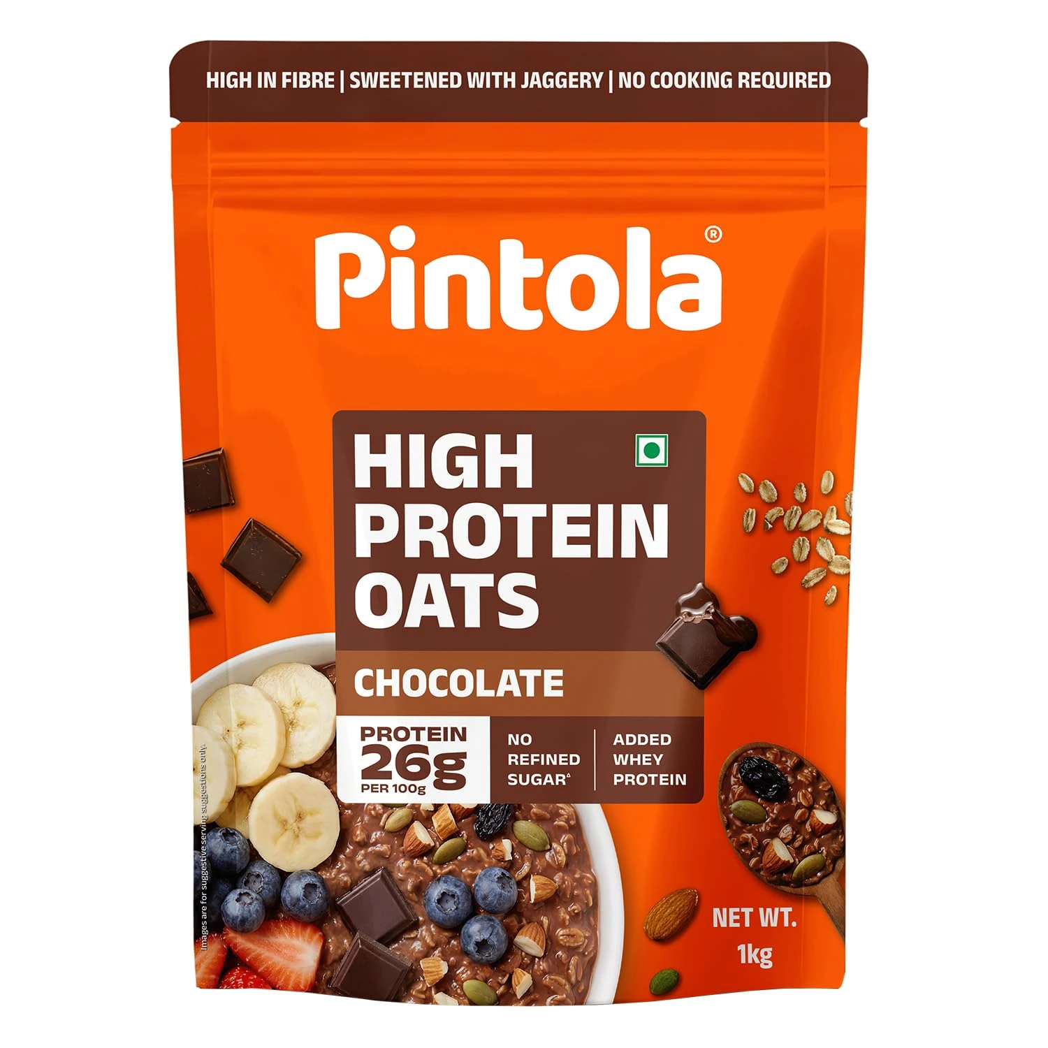 Pintola High Protein Oats Dark Chocolate 1kg pack